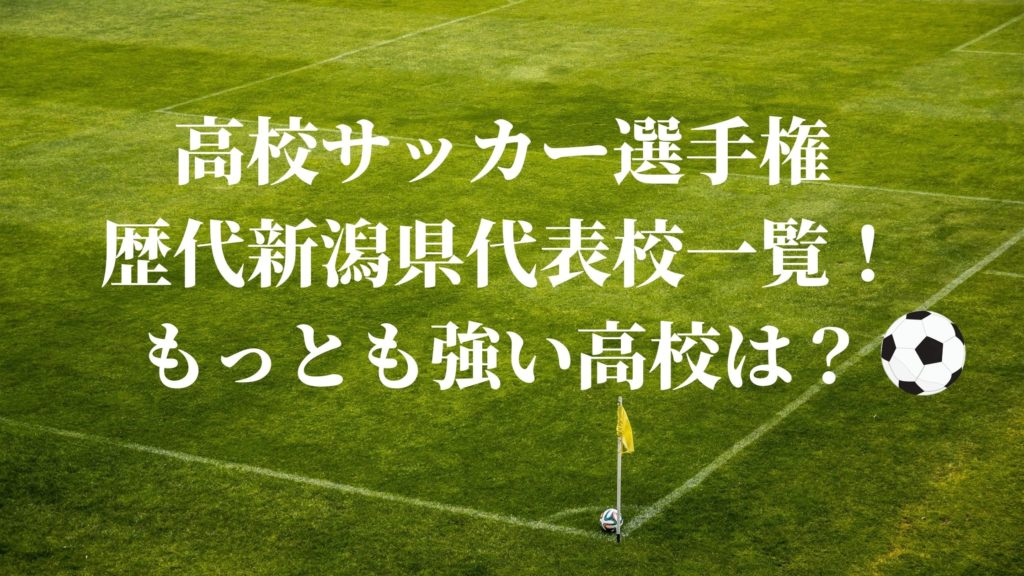 高校サッカー選手権 歴代新潟県代表校一覧 もっとも強い高校は サッカーぶんがく